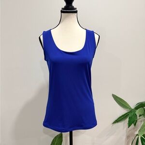 Cleo Royal Blue Sleeveless Double Layer Tank Top Size Small